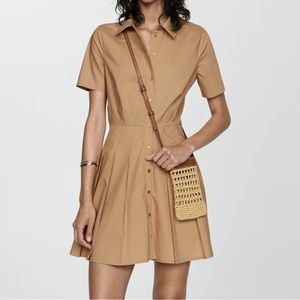 Mango Pleated Shirtdress (BNWT)
